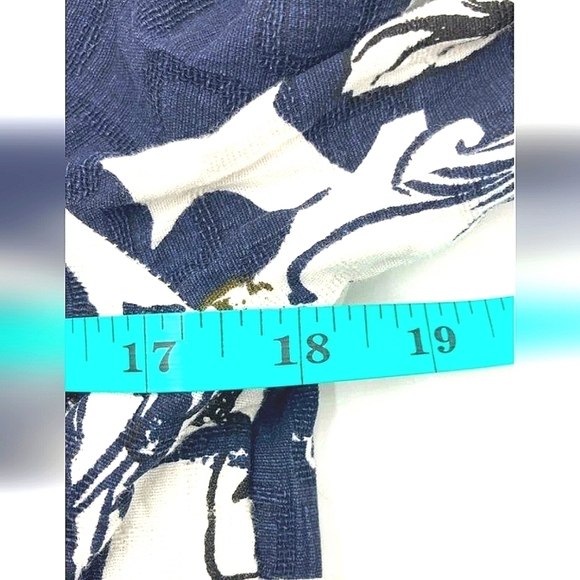 BRAND NEW!!! CHRISTOPHER AND BANKS Floral Print Jacket in Blue and White MED - Picture 9 of 12